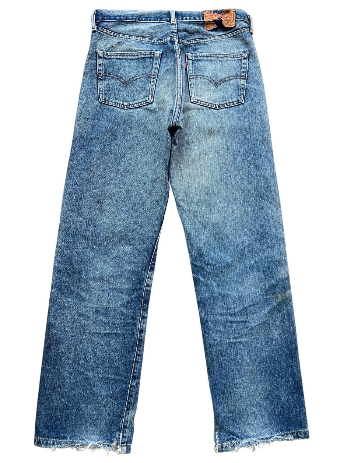 W32 Vintage 90s Levi's 502 Big E Selvedge Denim Jeans  Levis 502 Distressed Selvedge Jeans Levis Japan Ripped Jeans Levis Denim Jeans 32x30, foto 4 di 5