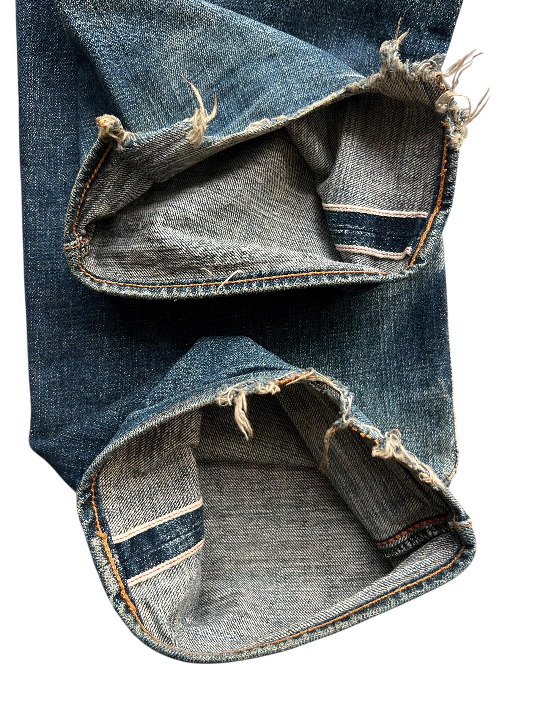 W32 Vintage RMC Weave Sukajan Selvedge Distressed Denim Jeans