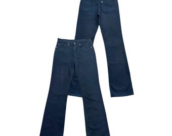 80s Vintage Levis 517 Black Boot Cut Stretch Jeans Denim Pants