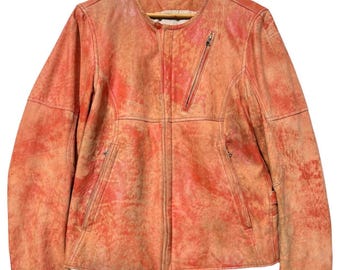 Vintage Issey Miyake Biker Leather Racing Jacket Issey Miyake Jacket Issey Miyake Leather Jacket Issey Miyake Zipper Jacket Size M