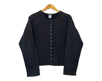 Vintage Agnes B Made in Japan Snap Button Cardigan Minimalist