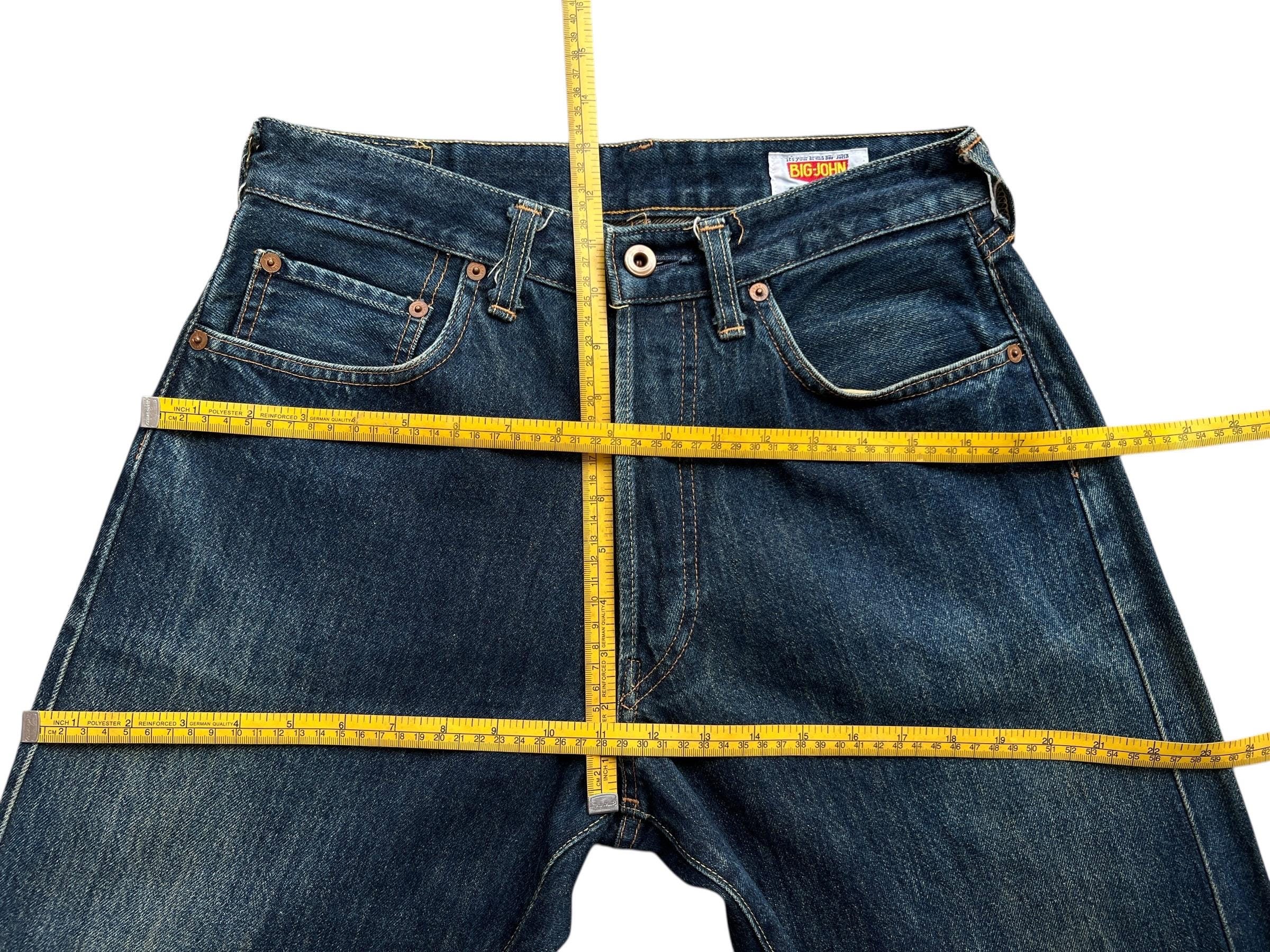 Vintage 90s Big John Selvedge Denim Jeans Leather Tag Big John