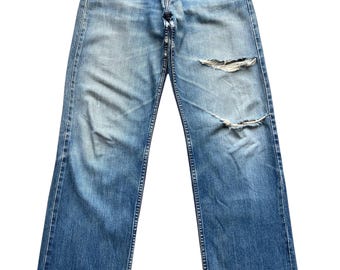 Vintage 90s Levi's 504 Wide Selvedge Denim Jeans Levis Mudwash