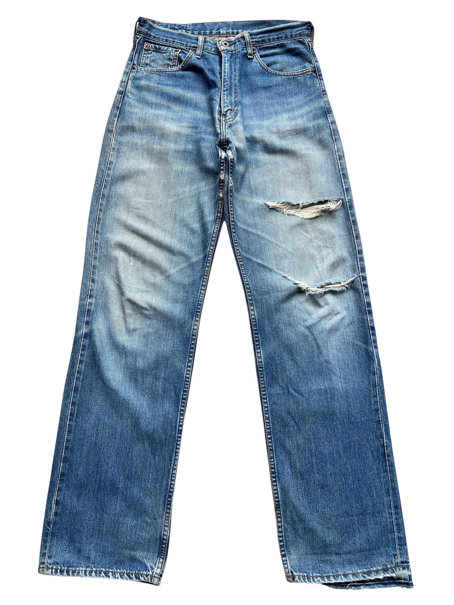 90s LEVI’S 504 selvedge wide jeans W31 Vintage 90s Levi's 504 Wide Selvedge Denim Jeans Levis Mudwash