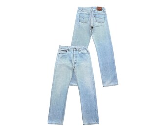 Vintage 90s Levi's 501 Big E Selvedge Distressed Denim Jeans