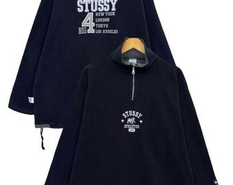 PICK!! Vintage 90s Stussy Zipper Hoodie Stussy Sweater