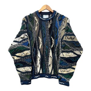 Vintage 90s Coogi Knitwear Coogi Sweater Coogi Pullover Coogi Crewneck Sweater Coogi Sweater Coogi Multicolour Sweater Size M