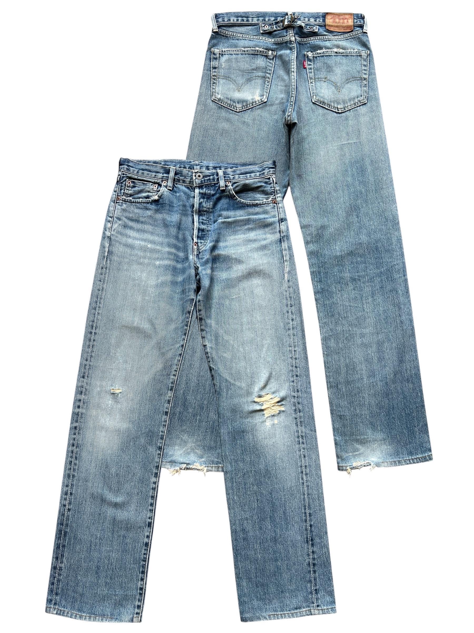 Vintage 90s Levi's 702 Selvedge Buckle Back Denim Jeans Levis
