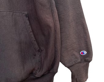 Vintage 90s Champion Reverse Weave Distressed Hoodie Vintage Vintage 90s Champion Reverse Weave Distressed Hoodie Vintage