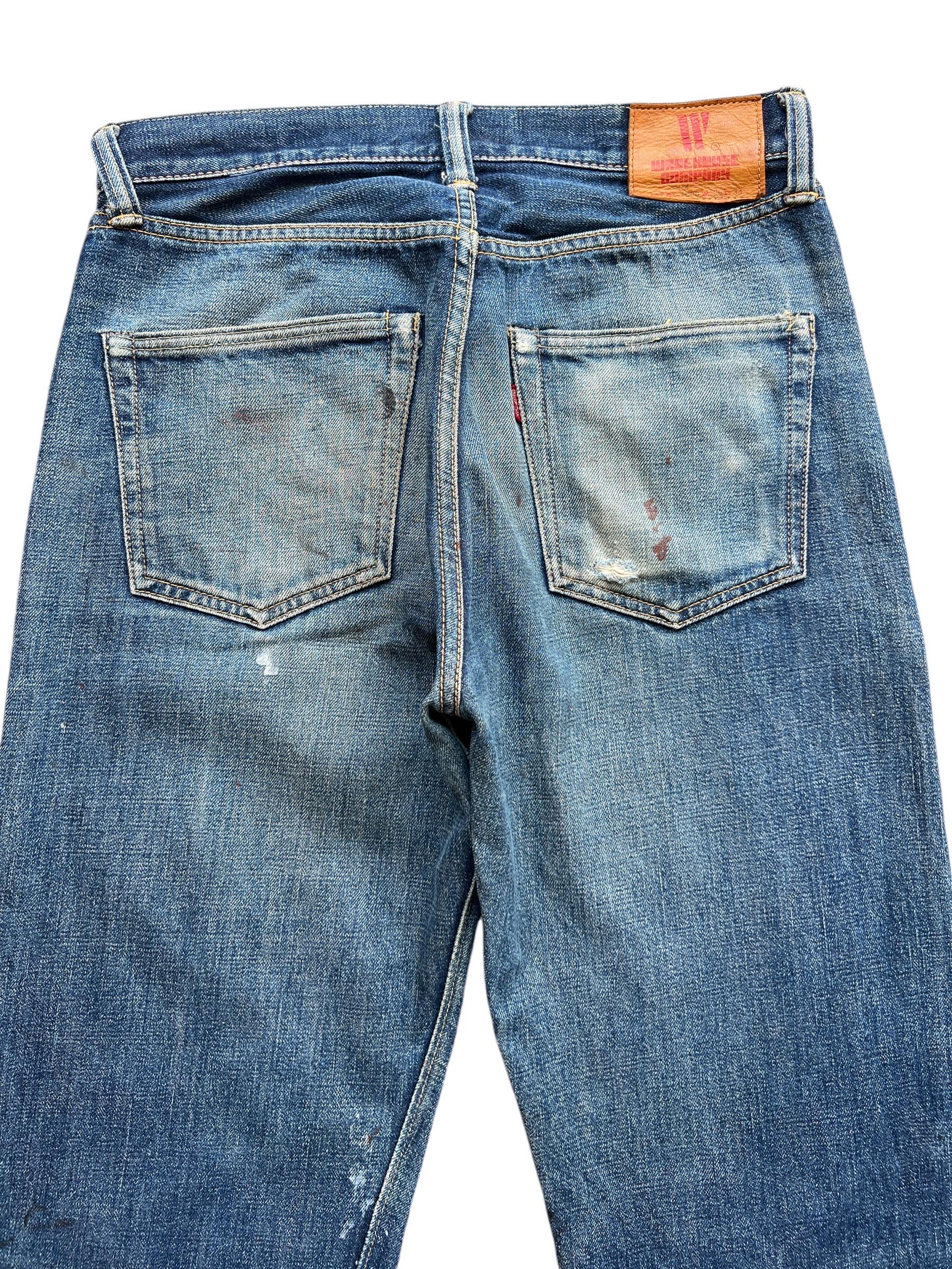 W28 DENIME XX Leather Patch Selvedge Jeans - Etsy