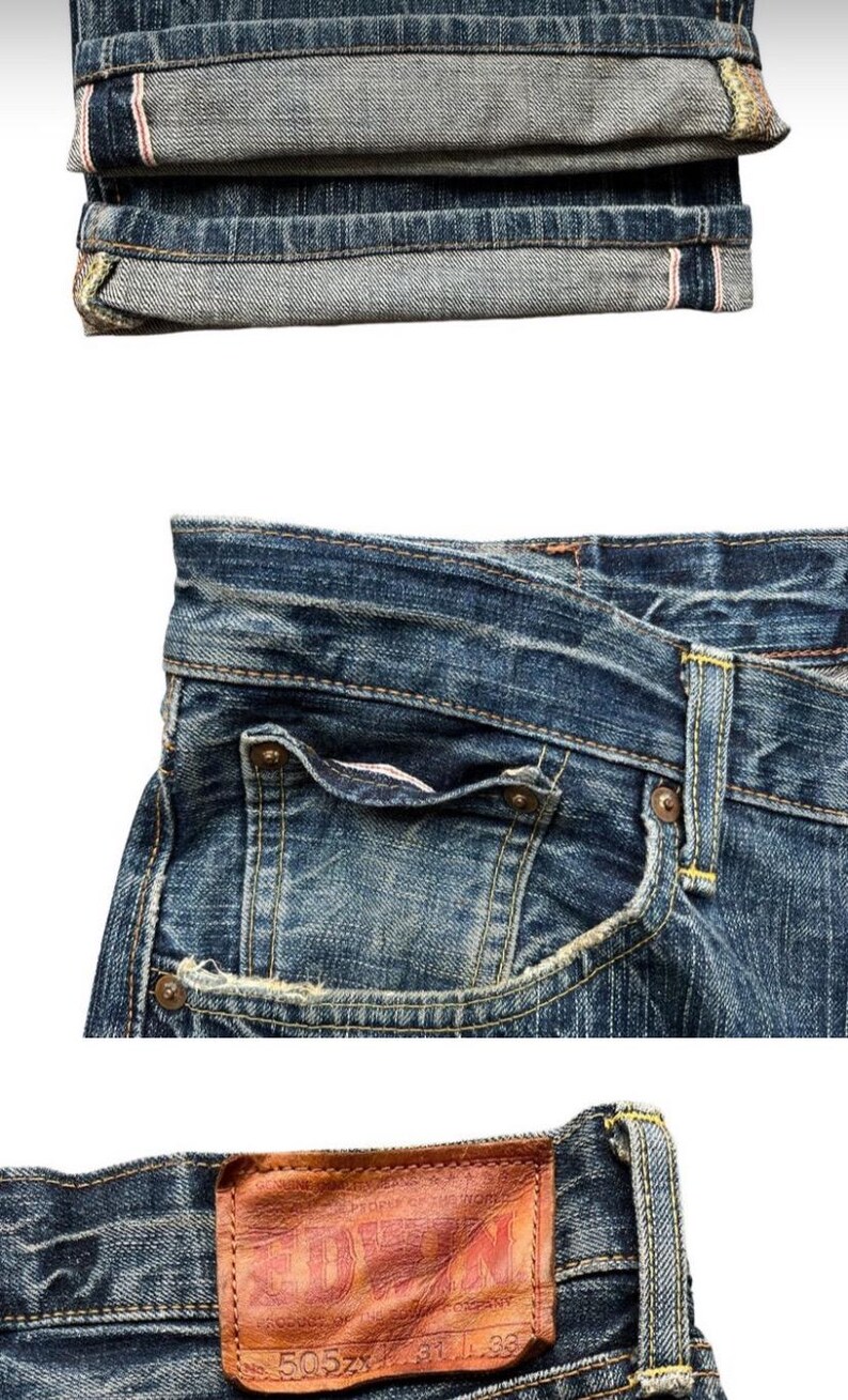 Vintage Edwin 505zx Japan Selvedge Denim Jeans Edwin Distressed ...