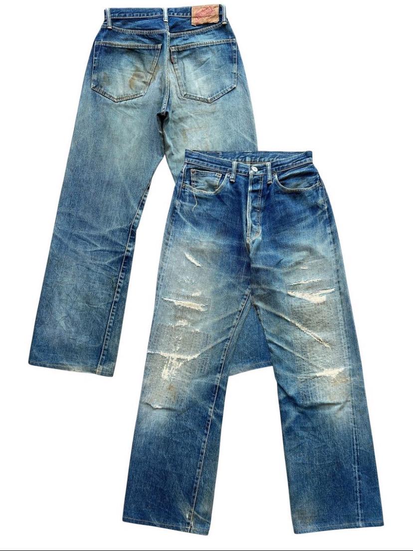 DENIME オリゾンティUSED WASH DENIM PANTS Ｗ33 Vintage 90s Denime Orrizonti Japan Selvedge Baggy Denim Jeans