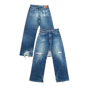 Vintage 90s Levi's 504 Wide Selvedge Denim Jeans Levis Stonewash