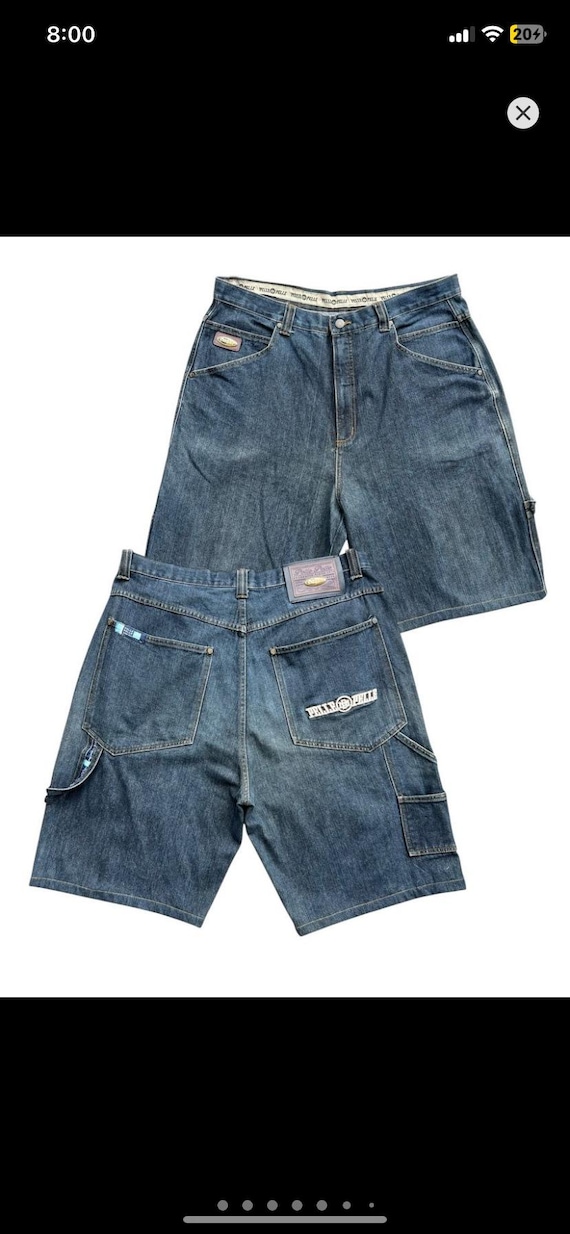 Pelle Pelle 00s archive denim 極太 sk8 y2k Vintage 2000s Pelle Pelle Marc Buchanan Baggy Shorts Denim Jeans