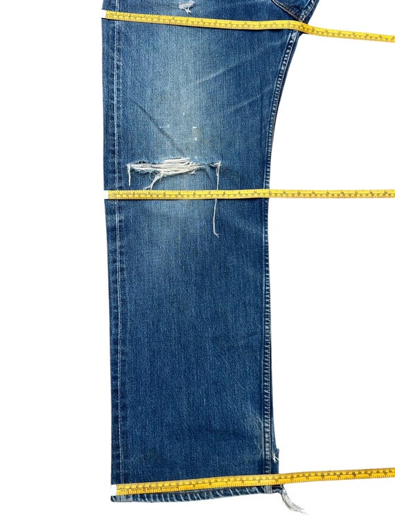 Vintage 90s Levi's 504 Wide Selvedge Denim Jeans Levis Stonewash
