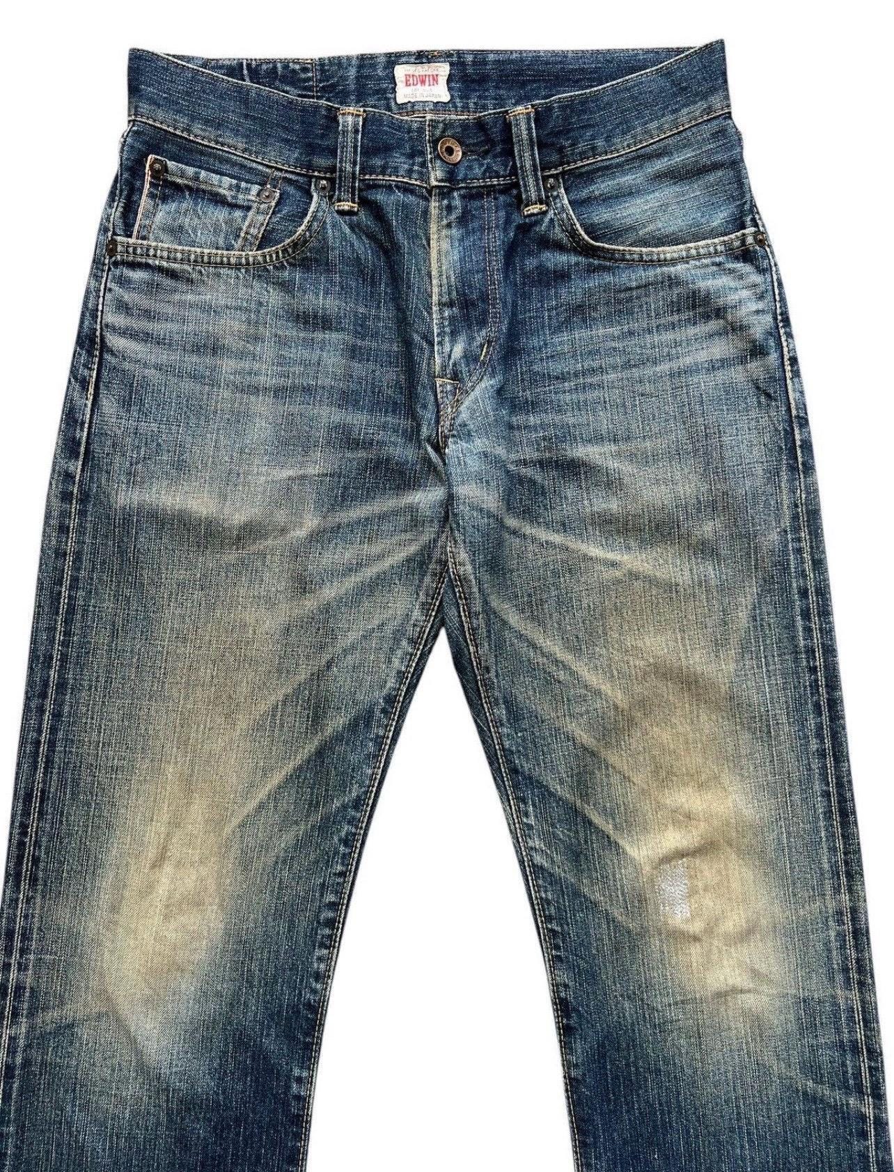 Vintage Edwin 505ZXX Japan Selvedge Denim Jeans Edwin Distressed