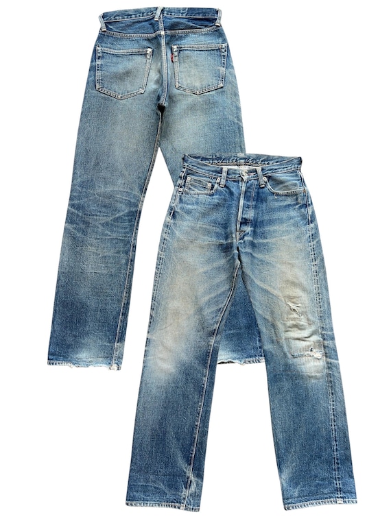 W29 Vintage 90s Denime Japan Selvedge Baggy Denim Jeans Denime 