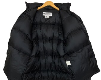 Vintage Columbia Puffer Jacket Columbia Small Logo Black Vintage Columbia Puffer Jacket Columbia Small Logo Black