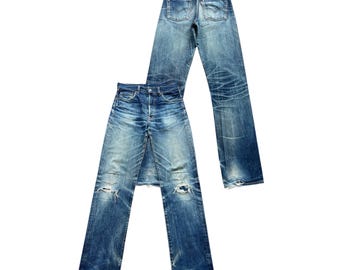 Vintage 90s Levi's 702xx Selvedge Buckle Back Denim Jeans Levis
