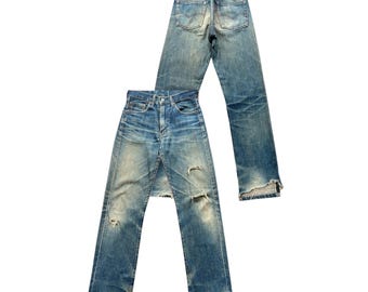 Vintage 90s Levi's 702xx Selvedge Buckle Back Denim Jeans Levis