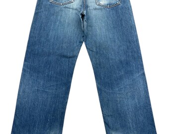 Vintage 90s Levi's 504 Wide Selvedge Denim Jeans Levis Stonewash