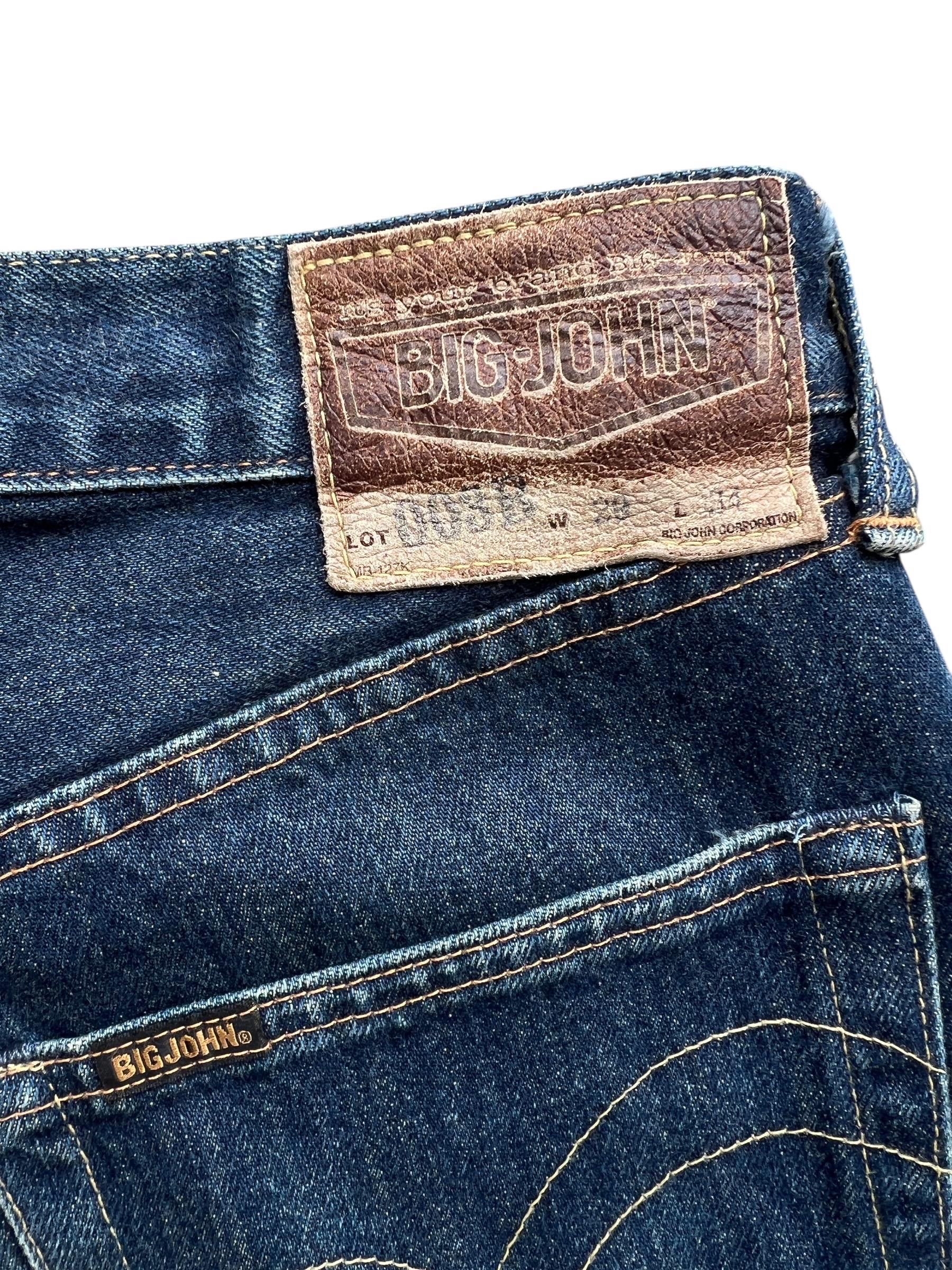 Vintage 90s Big John Selvedge Denim Jeans Leather Tag Big John 