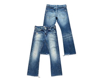 Vintage ARCHIVE Midas Japan Gimmick Mud-wash Distressed Flare