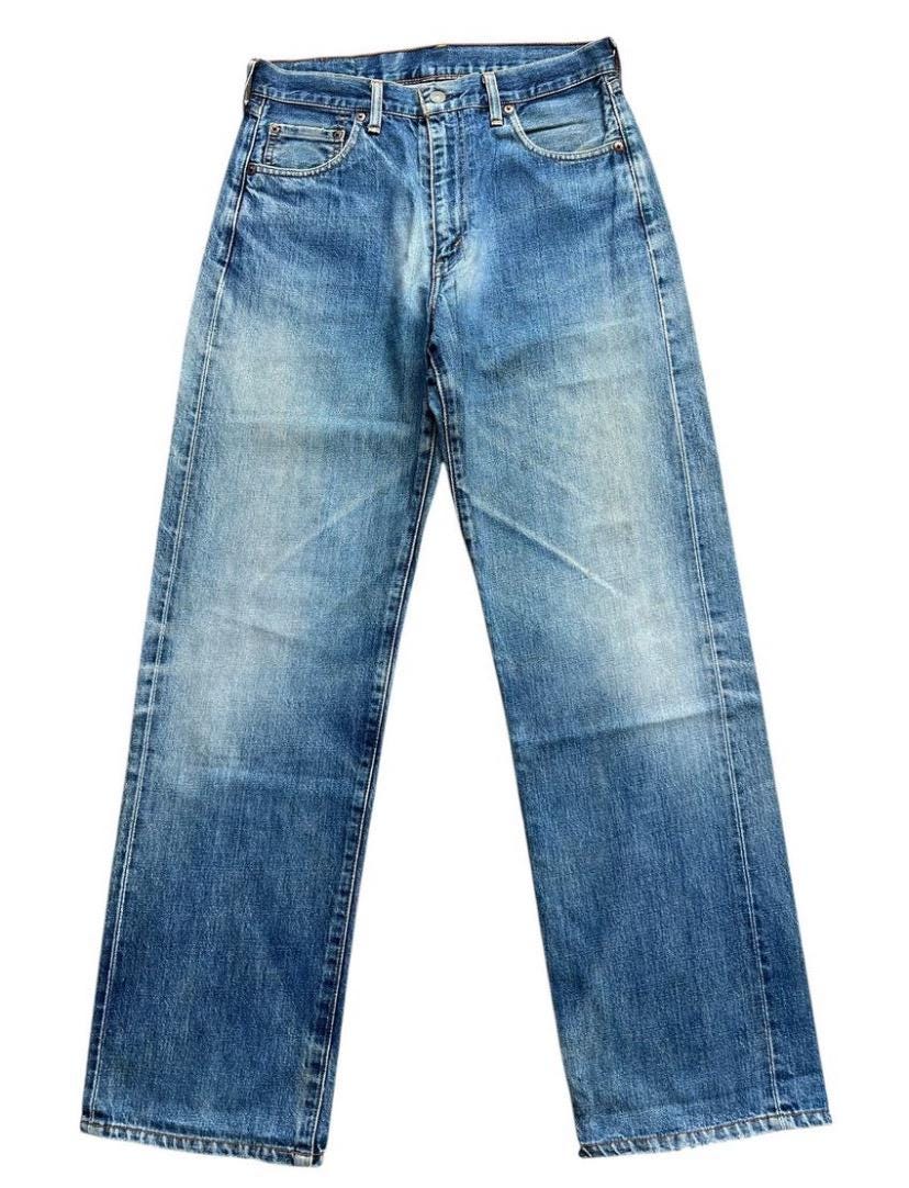 90s LEVI’S 504 selvedge wide jeans W31 Vintage 90s Levi's 504Z Big E Selvedge Denim Jeans Levis Mudwash