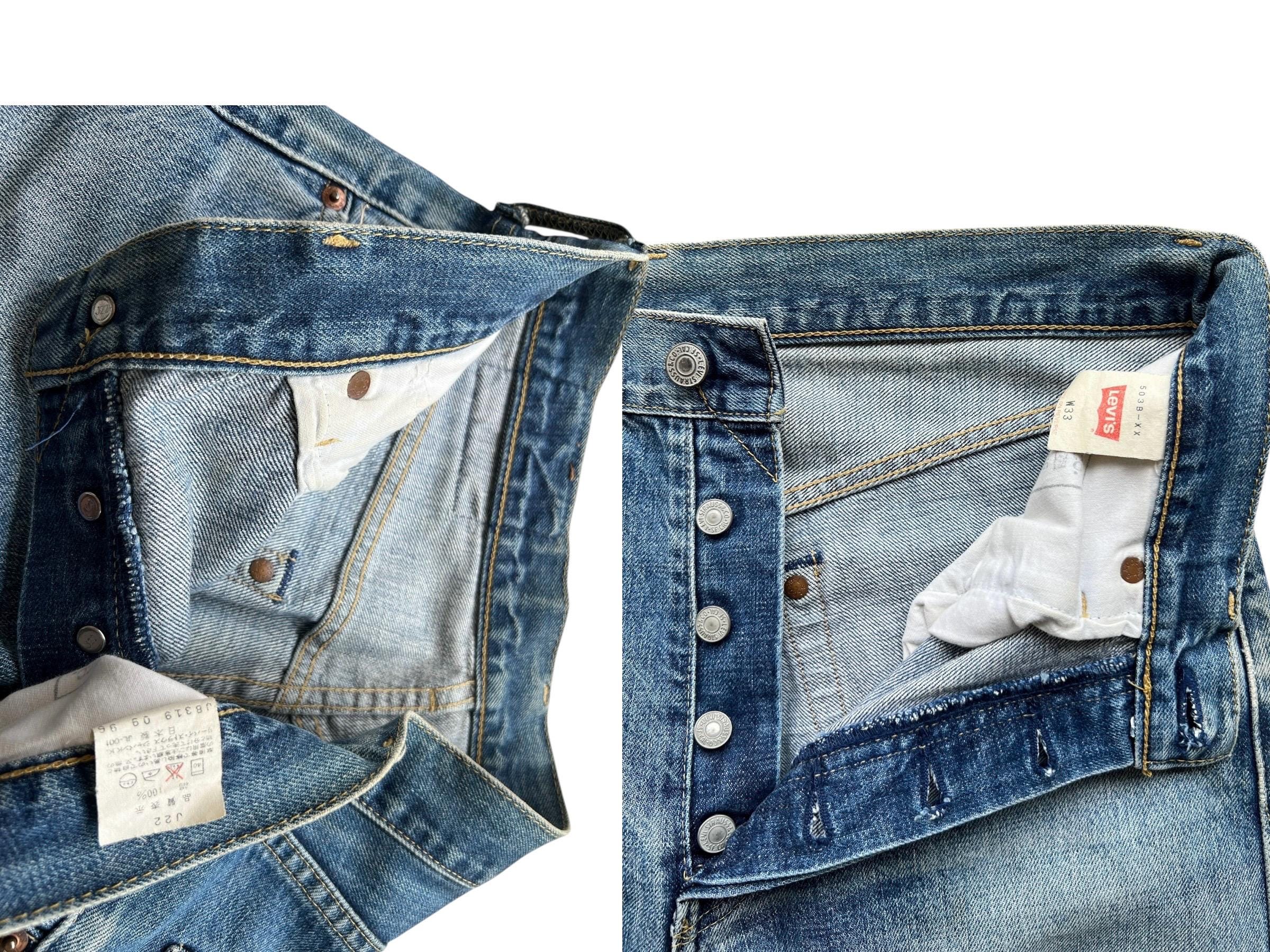 Vintage 90s Levi's 503B Big E Selvedge Denim Jeans Levis Mudwash