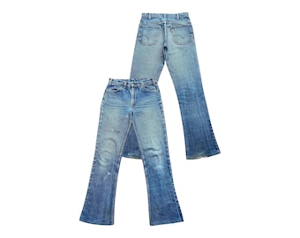 Vintage 70s Levis 634 Wide Leg Flare Jeans Orange Tab 1970 Vintage