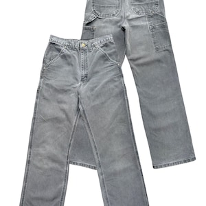 Vintage 90s Carhartt Carpanter Baggy Boxy Pants Vintage 90s Carhartt Dungaree Pants Vintage 90s Carhartt Sunfaded Wide Pants Size 28x29