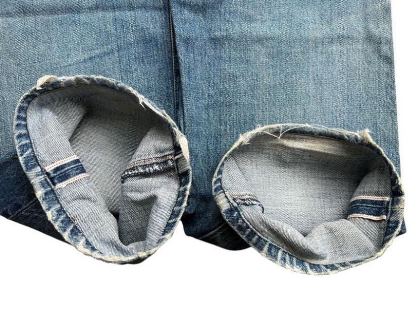 90s LEVI’S 504 selvedge wide jeans W31 Vintage 90s Levi's 504Z Big E Selvedge Denim Jeans Levis Mudwash