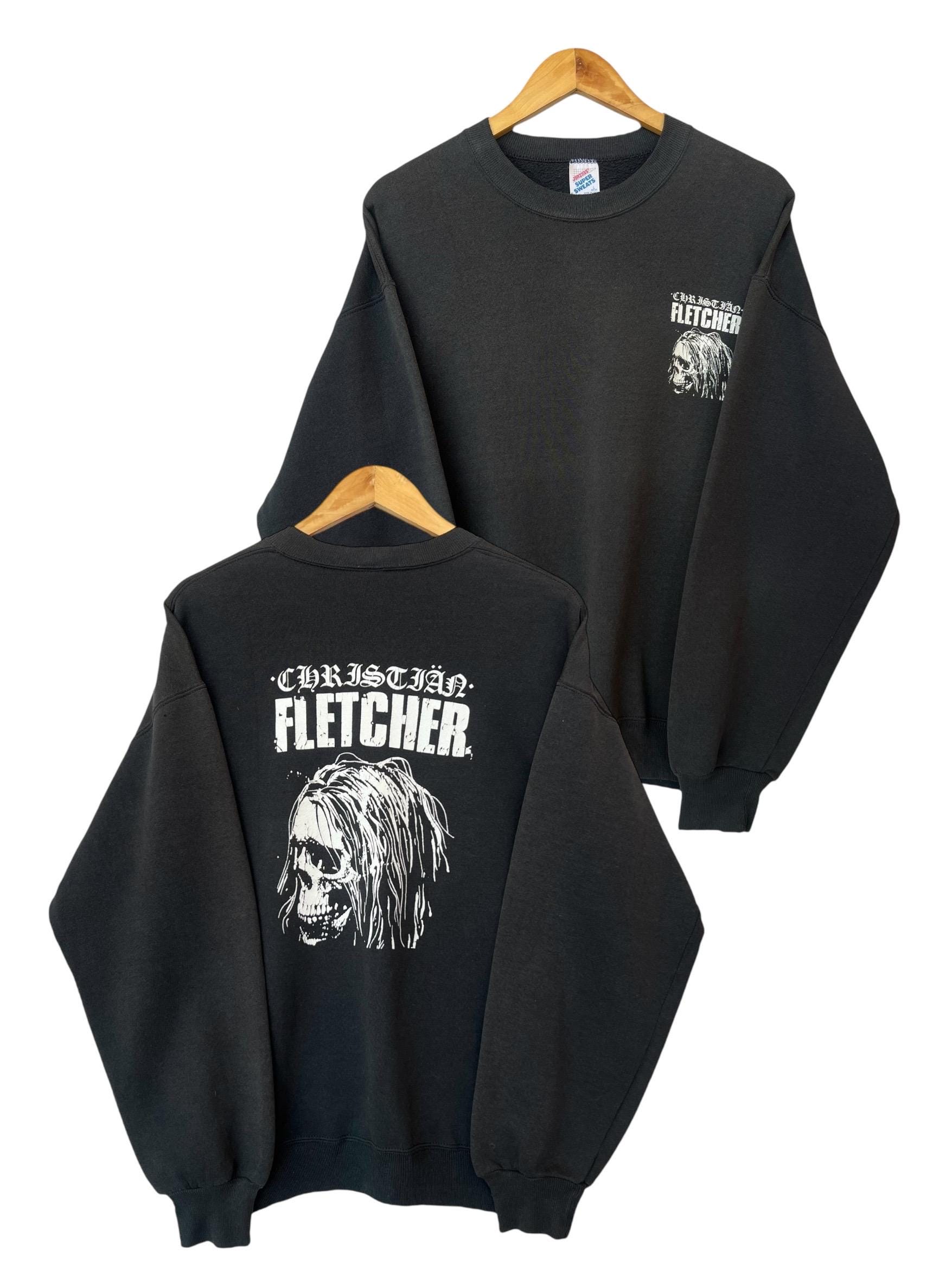 Vintage 90s Christian Fletcher Zorlac Skull Hoodie Vintage