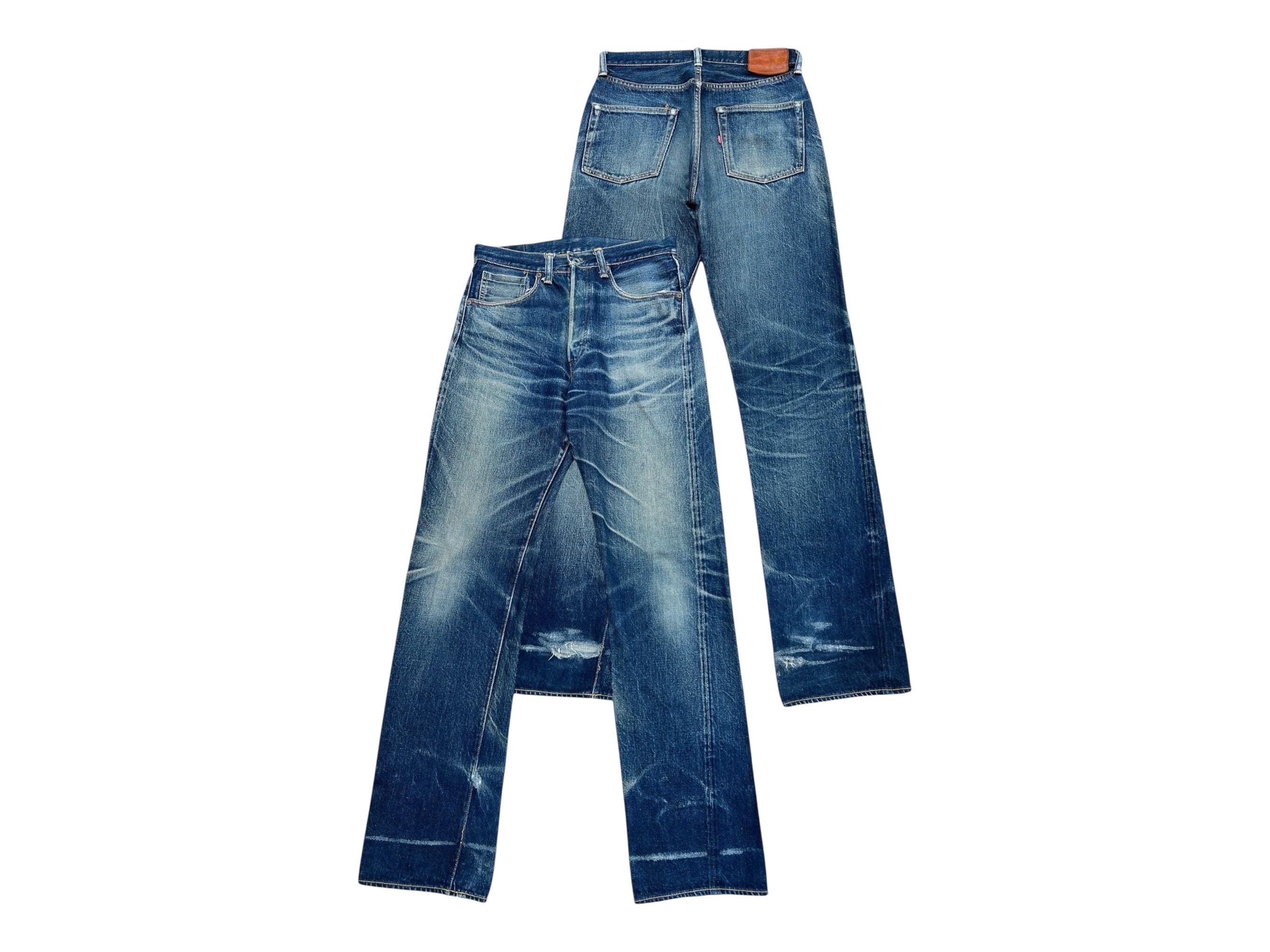 パンツ WAREHOUSE / selvedge denim pants W30 Vintage 90s Warehouse Japan Leather Selvedge Denim Jeans