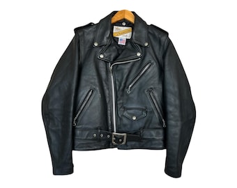 Original Rare Vintage 80s Schott NYC Custom Upside Down Cross 618