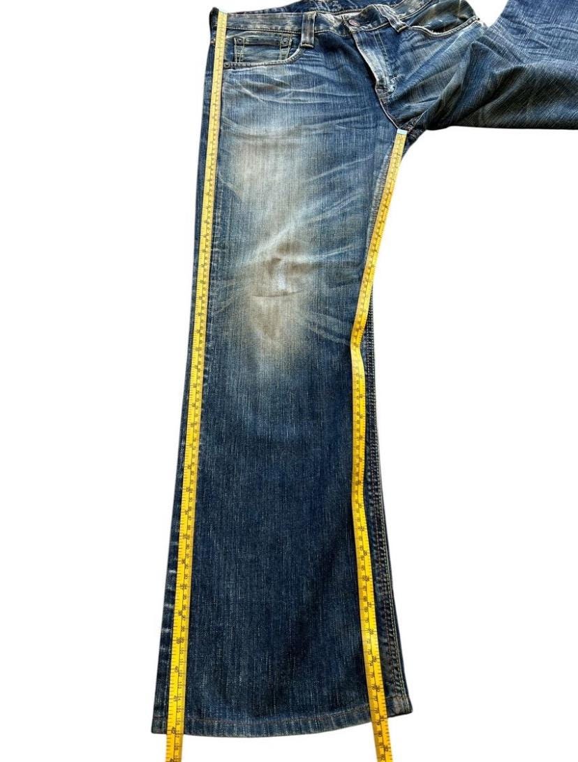 Vintage Edwin 503 Blue Trip Japan Flare Denim Jeans Edwin Bootcut