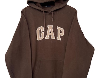 Sudadera con capucha marrón vintage de GAP Sudadera con capucha holgada vintage de Gap Sudadera con capucha marrón de Gap Sudadera con capucha unisex Sudadera marrón de Gap Sudadera con capucha marrón