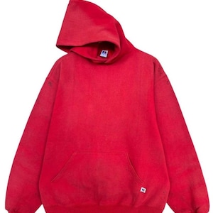 Vintage Russell Zip Hoodie in Red | Distressed/thrashed - Etsy