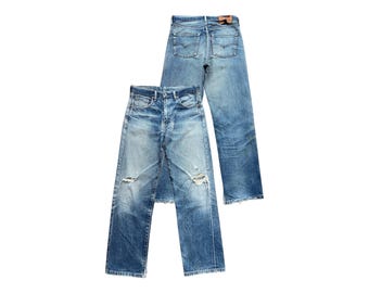 Vintage 90s Levi's 501 Big E Selvedge Distressed Denim Jeans