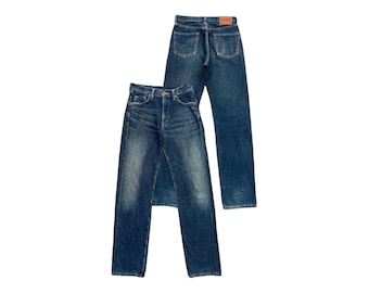 Vintage Edwin 505XX Japan Selvedge Denim Jeans Edwin Distressed Selvedge Jeans Edwin Mudwash Jeans Edwin Selvedge Wide Denim Jeans 29x34 W29