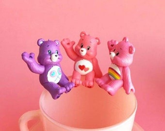 lustige Pflege Bären Figuren Tasse Nudelhalter putitto Figuren Pflege Bär Cake Topper Partydekoration