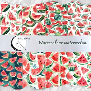Wassermelonen - Nahtlose Muster - Saftige Fruchtkunst für erfrischende Designs und lebendige Sommerkreationen - Entfesselte Sommervibes