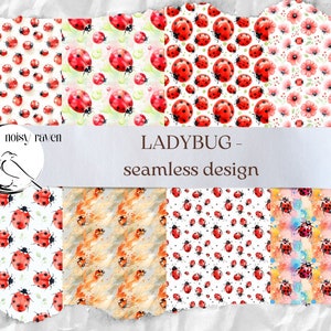 Motivi senza soluzione di continuità con coccinelle - Fascino stravagante per i tuoi progetti - Insetti adorabili e deliziosi pois per valorizzare i tuoi progetti creativi sulla natura