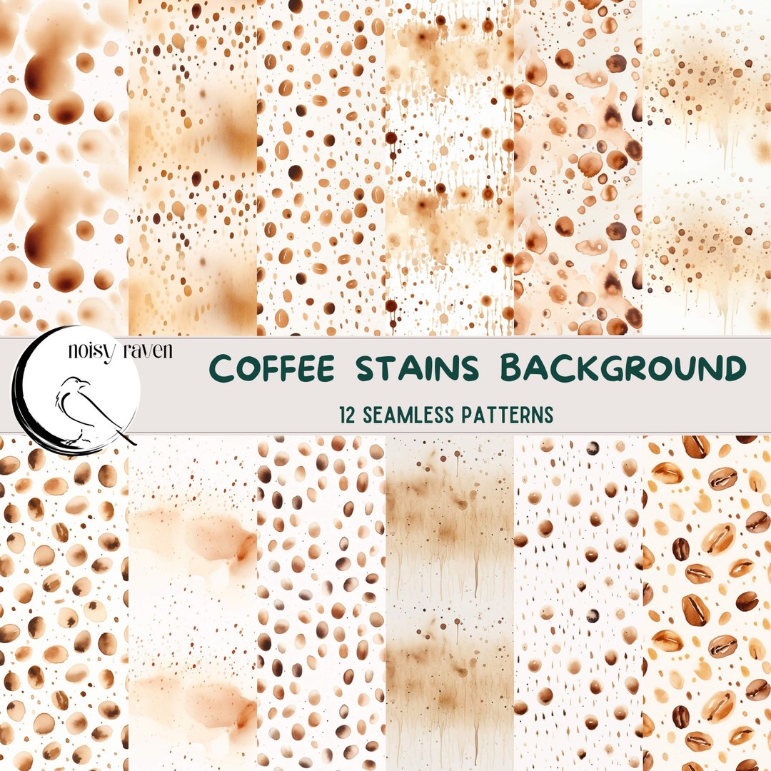 Coffee Stains Seamless Patterns - Cozy Designs for Stationery, Fabric ...