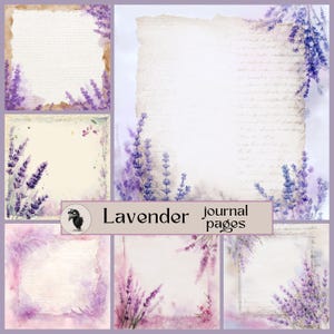 Carta da diario invecchiata color lavanda - Tocco vintage, cancelleria floreale - Diari classici per lavori artigianali e scrittura eleganti - Eleganza senza tempo