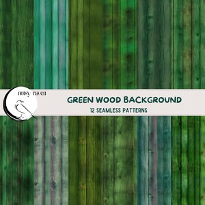 Groene hout naadloze patronen - houten fotoachtergrond - op de natuur geïnspireerde ontwerpen voor stof, briefpapier en ambachten - Instant Download