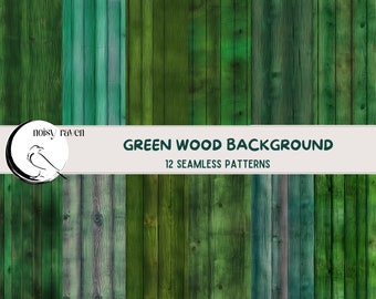 Green Wood Seamless Patterns - Wood Photo Backdrop - Nature-Inspired Designs for Fabric, Stationery, and Crafts - Instant Download