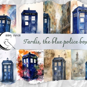 TARDIS illustraties - grillige dokter die digitale kunst inspireerde - tijdreizen Sci-Fi graphics - direct downloaden