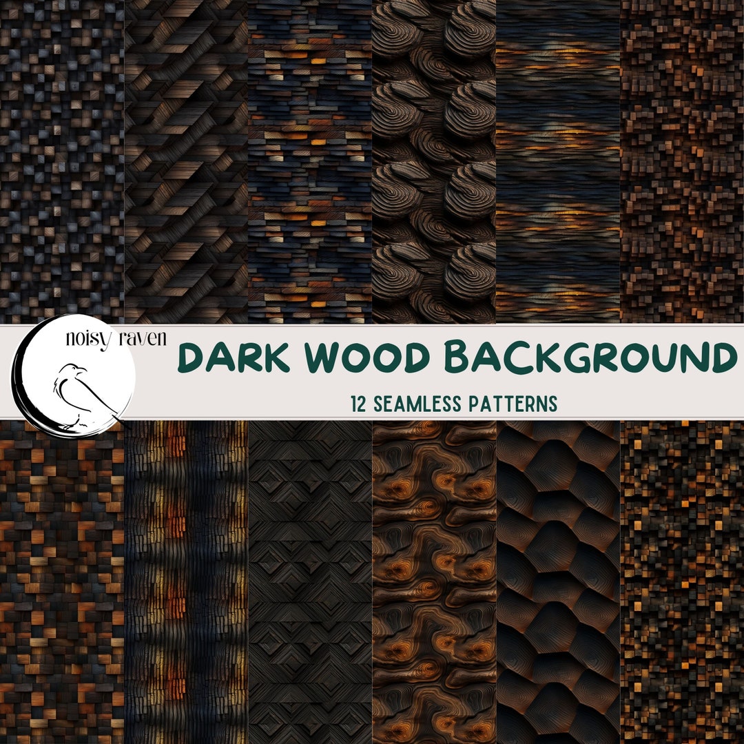 Dark Wood Seamless Patterns - Rich Timber Textures for Chic Decor ...
