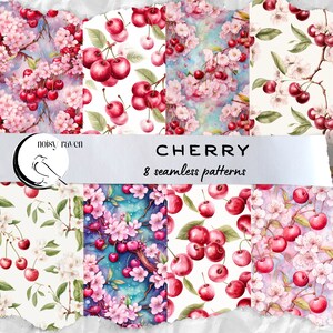Cherry Delight Seamless Pattern - Juicy Red Fruit Vibes für Sweet Home Decor - Perfekt für Küche, Esszimmer und Sommer-inspirierte Designs